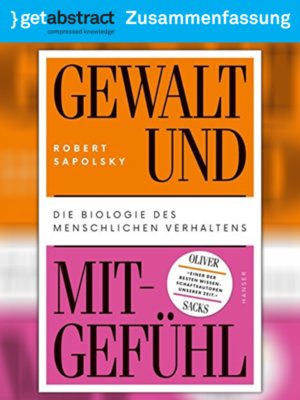 cover image of Gewalt und Mitgefühl (Zusammenfassung)
